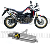 Exhaust Tip With Noise Certification Maxi Race-Tech Aluminium Stainless Steel - Arrow Special Parts Compatible With Honda Crf 1000 L Africa Twin Adventure Sports (2018-2019)