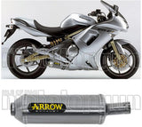 Exhaust Tip With Noise Certification Maxi Race-Tech Aluminium Stainless Steel - Arrow Special Parts Compatible With Kawasaki Versys 650 (2007-2014)