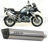Exhaust Tip With Noise Certification Maxi Race-Tech Titanium Carbon - Arrow Special Parts Compatible With Bmw R 1200 Gs Adventure (2013-2018)