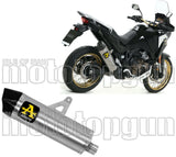 Exhaust Tip With Noise Certification Maxi Race-Tech Aluminium Carbon - Arrow Special Parts Compatible With Honda Crf 1100 L Africa Twin (2024-2026)