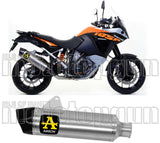 Exhaust Tip With Noise Certification Maxi Race-Tech Aluminium Carbon - Arrow Special Parts Compatible With Ktm 1290 Super Adventure (2017-2020)