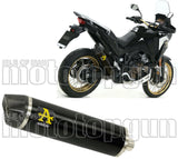 Exhaust Tip With Noise Certification Maxi Race-Tech Black Aluminium Carbon - Arrow Special Parts Compatible With Honda Crf 1100 L Africa Twin (2024-2026)