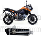 Exhaust Tip With Noise Certification Maxi Race-Tech Black Aluminium Carbon - Arrow Special Parts Compatible With Ktm 1290 Super Adventure (2015-2016)