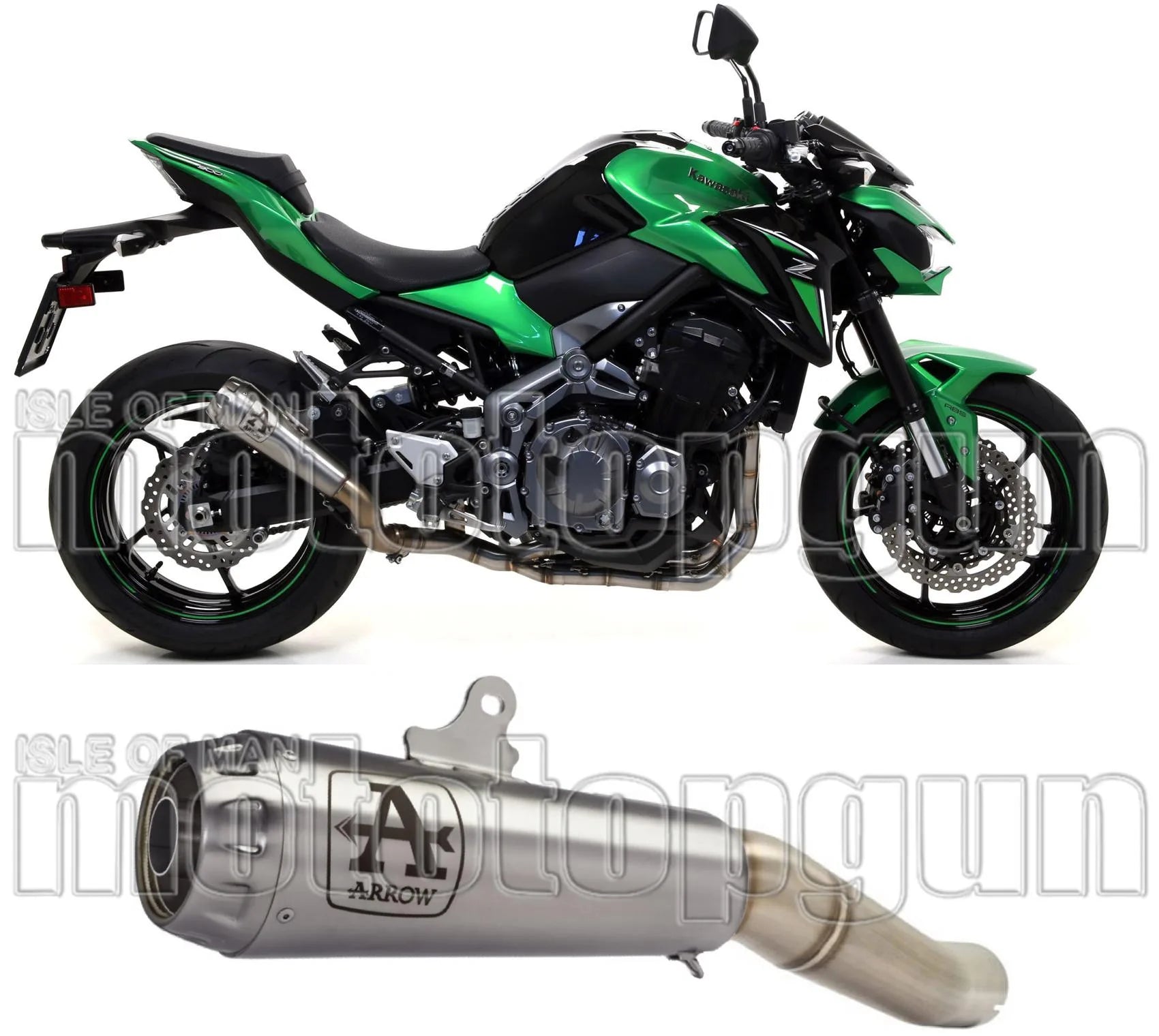 Exhaust Tip With Noise Certification Pro-Race Titanium Titanium - Arrow Special Parts Compatible With Kawasaki Z 900 A2 (2019-2024)