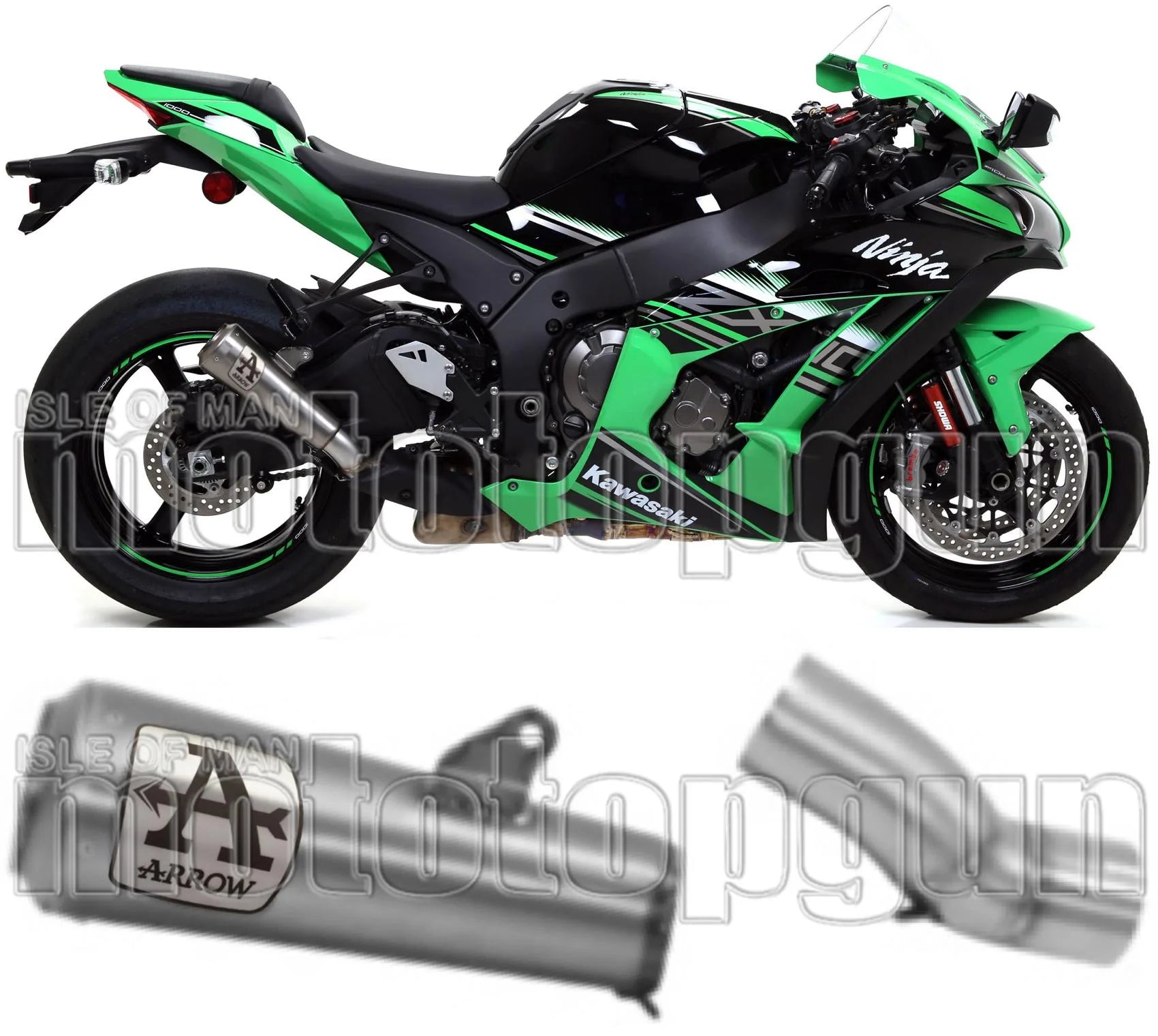 Exhaust Tip With Noise Certification Pro-Race Titanium Titanium - Arrow Special Parts Compatible With Kawasaki Zx-10R (2016-2019)