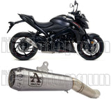 Exhaust Tip With Noise Certification Pro-Race Nichrom Stainless Steel - Arrow Special Parts Compatible With Suzuki Gsx-S 1000 (2015-2020)