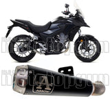 Exhaust Tip With Noise Certification Pro-Race Black Nichrom Stainless Steel - Arrow Special Parts Compatible With Honda Cb 500 X (2019-2020)