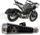 Exhaust Tip With Noise Certification Pro-Race Black Nichrom Stainless Steel - Arrow Special Parts Compatible With Husqvarna Vitpilen 401 (2020-2023)