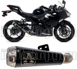 Exhaust Tip With Noise Certification Pro-Race Black Nichrom Stainless Steel - Arrow Special Parts Compatible With Kawasaki Z 400 (2023)