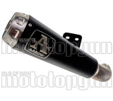 Exhaust Tip With Noise Certification Pro-Race Black Nichrom Stainless Steel - Arrow Special Parts Compatible With Kawasaki Z 900 (2017-2019)