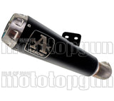 Exhaust Tip With Noise Certification Pro-Race Black Nichrom Stainless Steel - Arrow Special Parts Compatible With Kawasaki Zx 6R 636 (2019-2020)