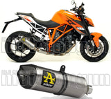 Exhaust Tip With Noise Certification Race-Tech Titanium Carbon - Arrow Special Parts Compatible With Ktm 1290 Superduke R (2014-2016)