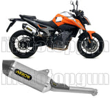 Exhaust Tip With Noise Certification Race-Tech Aluminium Carbon - Arrow Special Parts Compatible With Ktm 890 Duke R (2020-2023)
