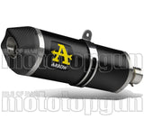 Exhaust Tip With Noise Certification Race-Tech Black Aluminium Carbon - Arrow Special Parts Compatible With Ktm 890 Duke R (2020-2023)