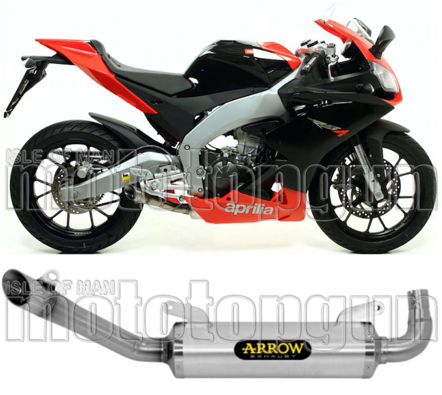 Exhaust Tip With Noise Certification Thunder Aluminium Stainless Steel - Arrow Special Parts Compatible With Aprilia Rs4 125 (2011-2016)