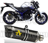 Exhaust Tip With Noise Certification Thunder Carbon Carbon - Arrow Special Parts Compatible With Yamaha Yzf-R3 (2021-2024)