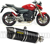 Exhaust Tip With Noise Certification Thunder Black Aluminium Carbon - Arrow Special Parts Compatible With Honda Cbr 600 F (2011-2013)