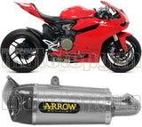 Exhaust Tip With Noise Certification Works Titanium Carbon - Arrow Special Parts Compatible With Ducati 899 Panigale (2014-2015)