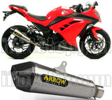 Exhaust Tip With Noise Certification X-Kone Nichrom Carbon - Arrow Special Parts Compatible With Kawasaki Ninja 250 (2013-2016)