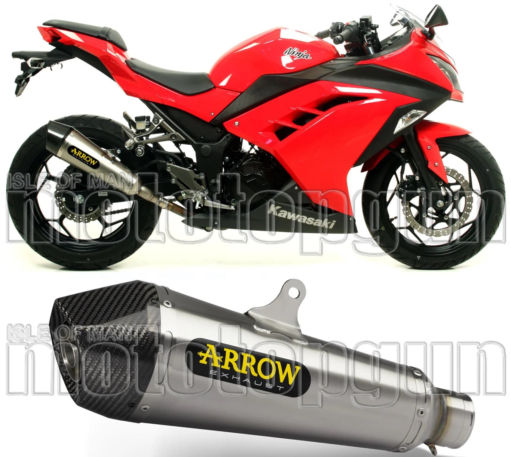 Exhaust Tip With Noise Certification X-Kone Nichrom Carbon - Arrow Special Parts Compatible With Kawasaki Z 300 (2015-2016)