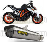 Exhaust Tip With Noise Certification X-Kone Nichrom Carbon - Arrow Special Parts Compatible With Ktm 1290 Superduke Gt (2017-2024)