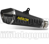 Exhaust Tip With Noise Certification X-Kone Black Nichrom Carbon - Arrow Special Parts Compatible With Kawasaki Z 900 A2 (2019-2024)
