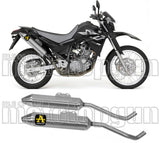 Dual Exhaust System With Sound Certification Thunder Aluminium Stainless Steel - Arrow Special Parts Compatible With Yamaha Xt 660 R (2004-2016)