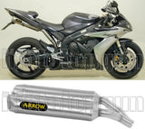 Dual Exhaust System With Sound Certification Thunder Aluminium Stainless Steel - Arrow Special Parts Compatible With Yamaha Yzf 1000 R1 (2004-2006)
