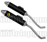 Dual Exhaust System With Sound Certification Thunder Black Aluminium Stainless Steel - Arrow Special Parts Compatible With Yamaha Xt 660 R (2004-2016)