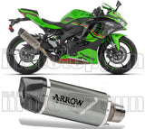 Exhaust Tip With Noise Certification Indy-Race Evo Titanium Carbon - Arrow Special Parts Compatible With Kawasaki Zx 4R (2024-2026)