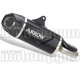 Exhaust Tip With Noise Certification Indy-Race Evo Black Aluminium Stainless Steel - Arrow Special Parts Compatible With Honda Cb 750 Hornet (2023-2024)
