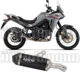 Exhaust Tip With Noise Certification Explorer Black Aluminium Carby End Cap - Arrow Special Parts Compatible With Honda Xl 750 Transalp (2023-2024)