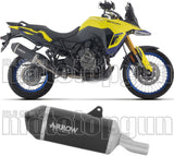 Exhaust Tip With Noise Certification Explorer Black Aluminium Carby End Cap - Arrow Special Parts Compatible With Suzuki V-Strom 800 Se (2025-2026)