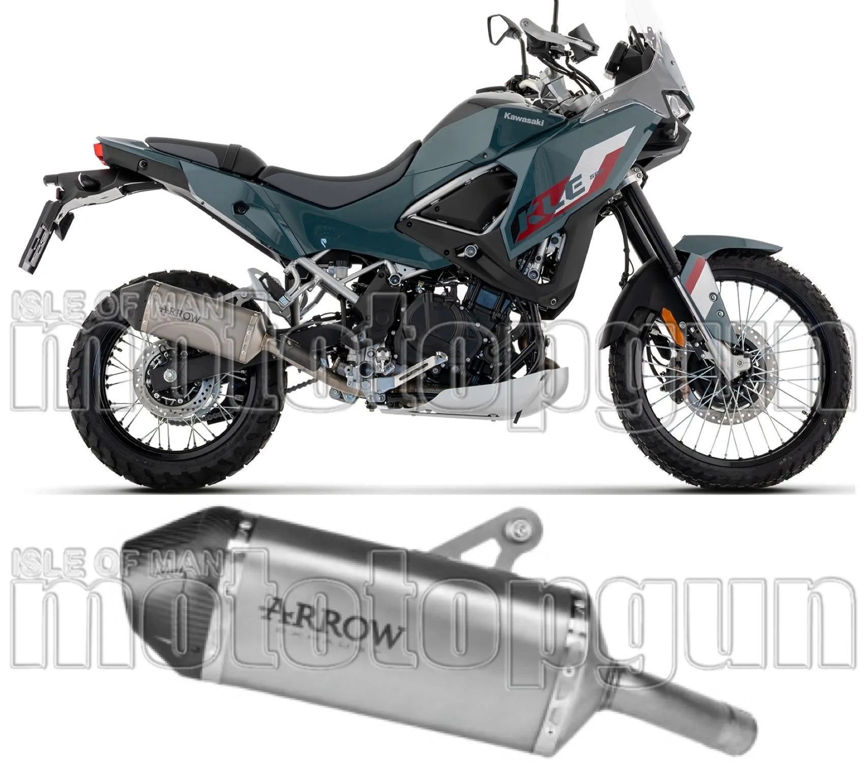 Exhaust Tip With Noise Certification Explorer Titanium Carby End Cap - Arrow Special Parts Compatible With Kawasaki Kle 500 (2026)