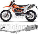 Complete Non-Catalytic Exhaust System With Sound Certification Explorer Titanium Carby End Cap - Arrow Special Parts Compatible With Ktm 690 Enduro R (2025-2026)
