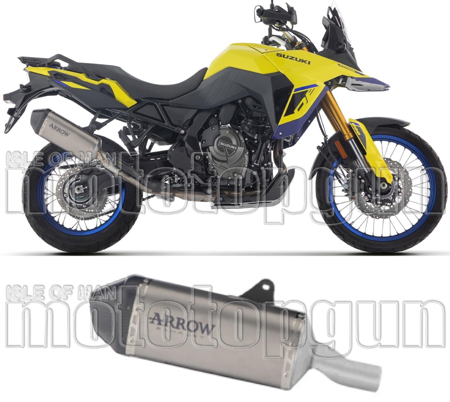 Exhaust Tip With Noise Certification Explorer Titanium Carby End Cap - Arrow Special Parts Compatible With Suzuki V-Strom 800 De (2025-2026)