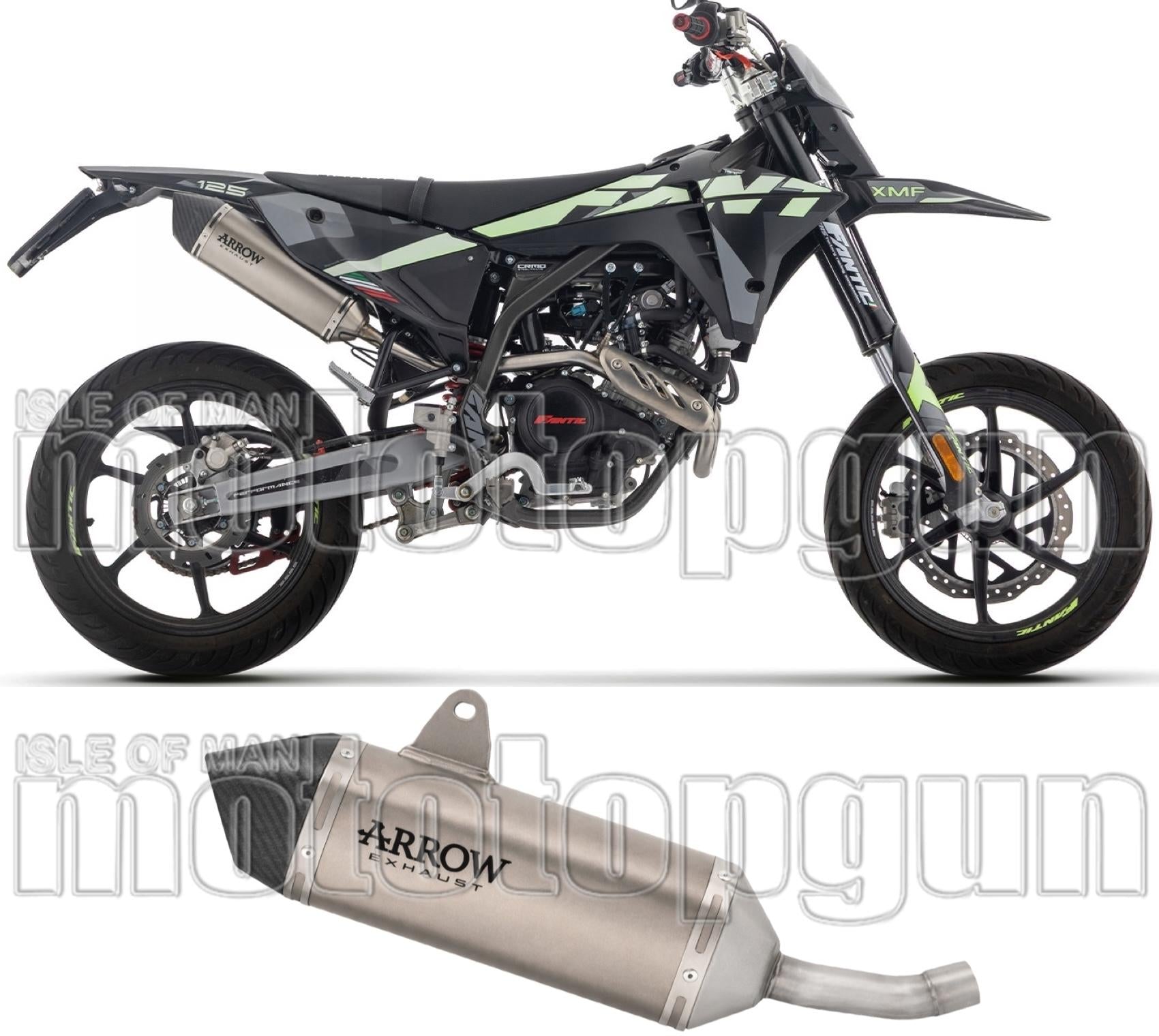 Exhaust Tip With Noise Certification Icon Titanium Carby End Cap - Arrow Special Parts Compatible With Fantic Motor Xef 125 (2025-2026)