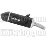 Exhaust Tip With Noise Certification Indy Race Evo Black Aluminium Carby End Cap - Arrow Special Parts Compatible With Moto Guzzi Stelvio (2025-2026)
