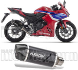 Exhaust Tip With Noise Certification Indy-Race Evo Black Aluminium Carbon - Arrow Special Parts Compatible With Honda Cbr 500 R (2024-2026)