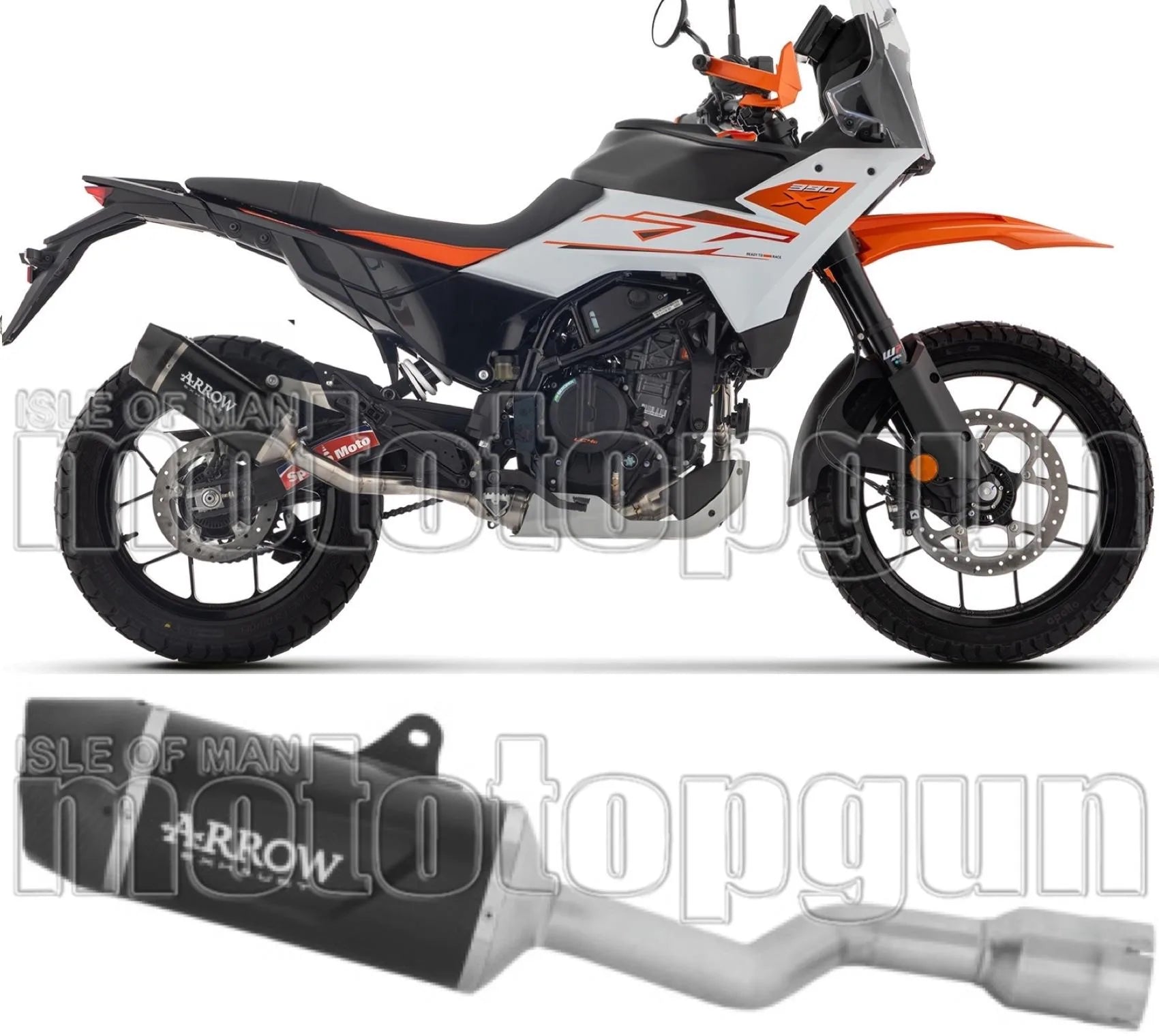 Exhaust Tip With Noise Certification Indy-Race Evo Black Aluminium Carby End Cap - Arrow Special Parts Compatible With Ktm 390 Adventure R (2025-2026)