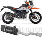 Exhaust Tip With Noise Certification Indy-Race Evo Black Aluminium Carby End Cap - Arrow Special Parts Compatible With Ktm 390 Adventure X (2025-2026)