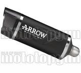 Exhaust Tip With Noise Certification Indy-Race Evo Black Aluminium Carbon - Arrow Special Parts Compatible With Honda Mt-10 (2022-2024)