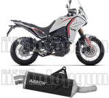 Exhaust Tip With Noise Certification Indy-Race Evo Aluminium Steel End Cap - Arrow Special Parts Compatible With Moto Morini X-Cape 700 (2025-2026)