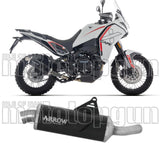 Exhaust Tip With Noise Certification Indy-Race Evo Aluminium Steel End Cap - Arrow Special Parts Compatible With Moto Morini X-Cape 700 (2025-2026)