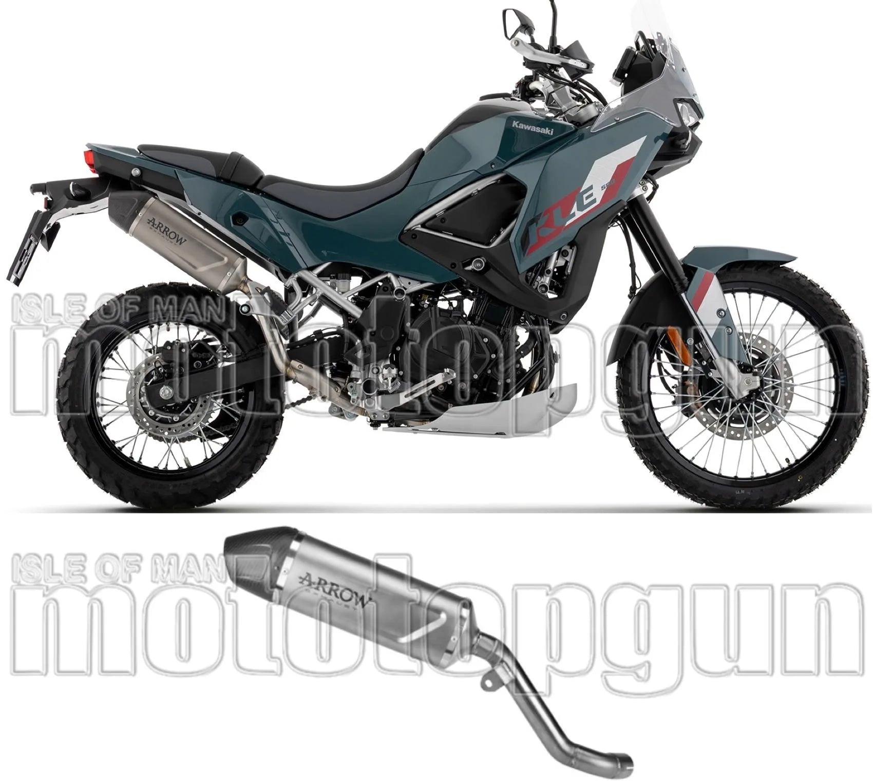 Exhaust Tip Without Sound Certification Indy-Race Evo Titanium Carby End Cap - Arrow Special Parts Compatible With Kawasaki Kle 500 (2026)