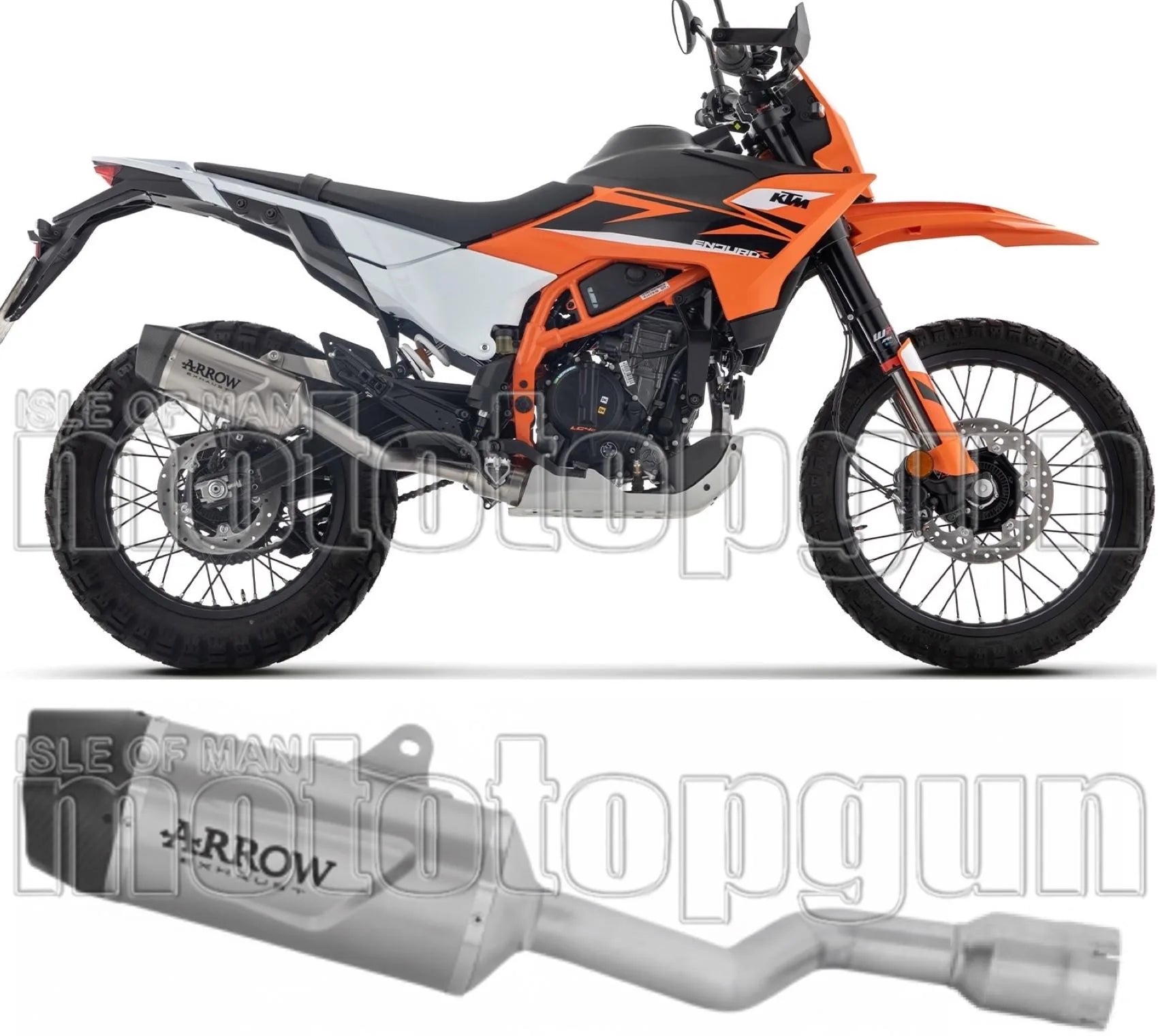 Exhaust Tip With Noise Certification Indy-Race Evo Titanium Carby End Cap - Arrow Special Parts Compatible With Ktm 125 Enduro R (2025-2026)