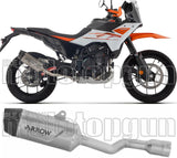 Exhaust Tip With Noise Certification Indy-Race Evo Titanium Carby End Cap - Arrow Special Parts Compatible With Ktm 390 Adventure R (2025-2026)
