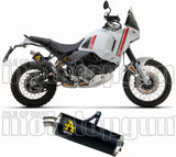 Exhaust Tip With Noise Certification Indy-Race Black Aluminium Stainless Steel - Arrow Special Parts Compatible With Ducati Desert-X 950 (2022-2025)