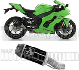 Exhaust Tip With Noise Certification Indy-Race Black Aluminium Carbon - Arrow Special Parts Compatible With Kawasaki Zx-10R (2021-2024)