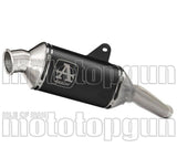 Non-Catalytic Exhaust Tip With Sound Certification Indy-Race Black Aluminium Stainless Steel - Arrow Special Parts Compatible With Moto Morini X-Cape 650 (2022-2025)